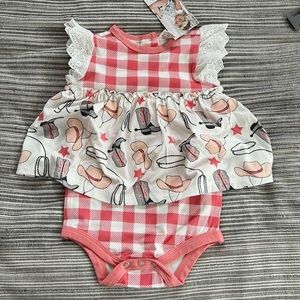 Rodeo Onesie with skirt 9-12 months